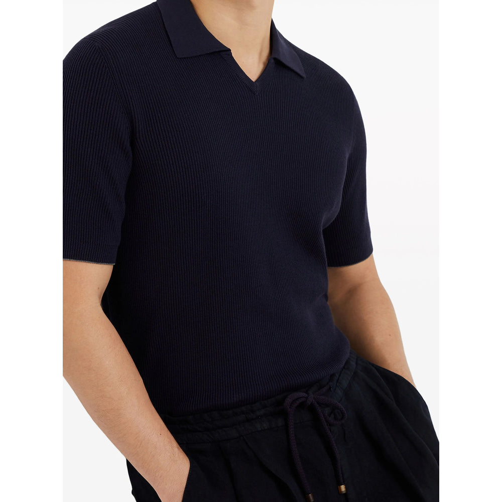 Brunello Cucinelli Blue Polo Shirts Men BRUNELLO CUCINELLI