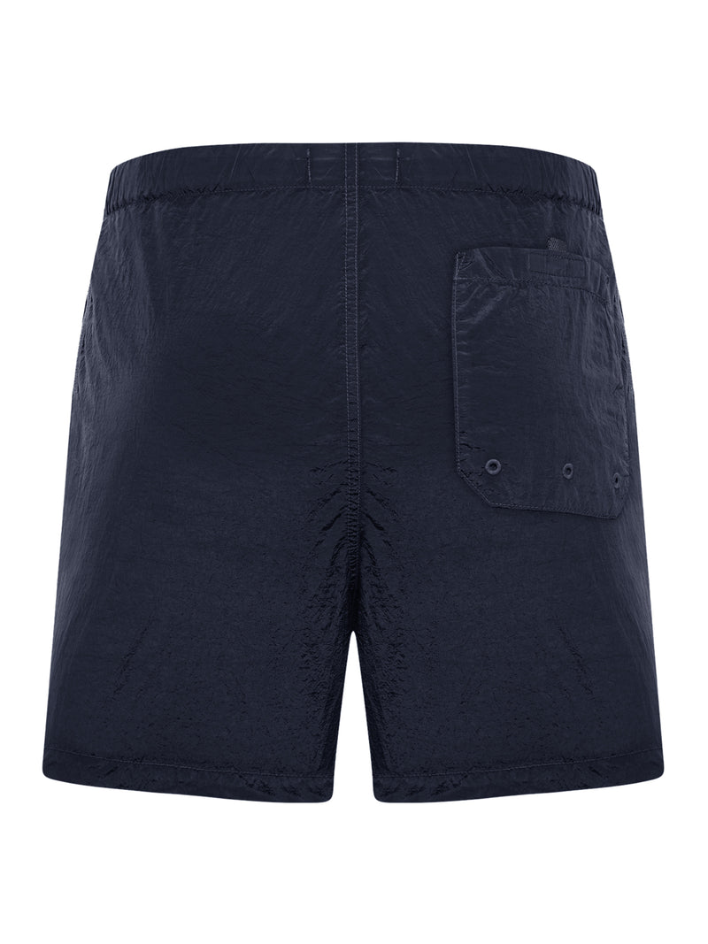 Stone Island Men Navy Blue Compass Logo Swimsuit STONE ISLAND