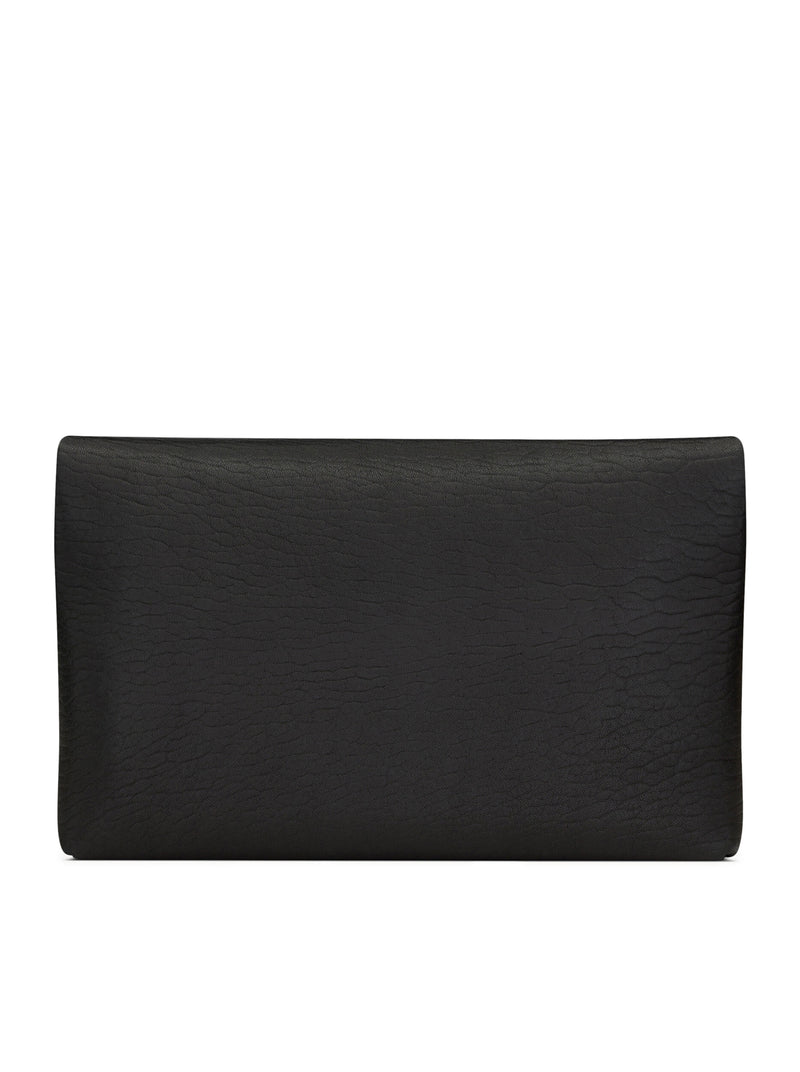 Saint Laurent Women Cassandre Large Lambskin Envelope Pouch SAINT LAURENT