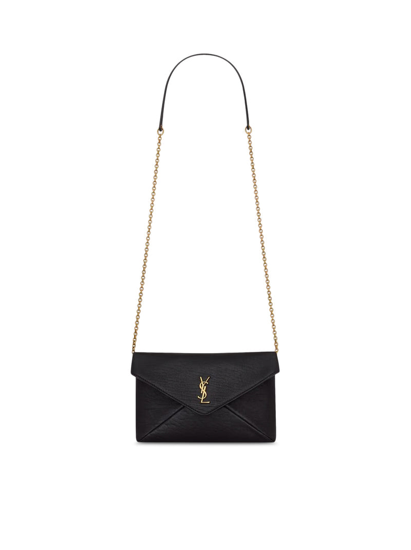 Saint Laurent Women Cassandre Small Lambskin Chain Clutch SAINT LAURENT