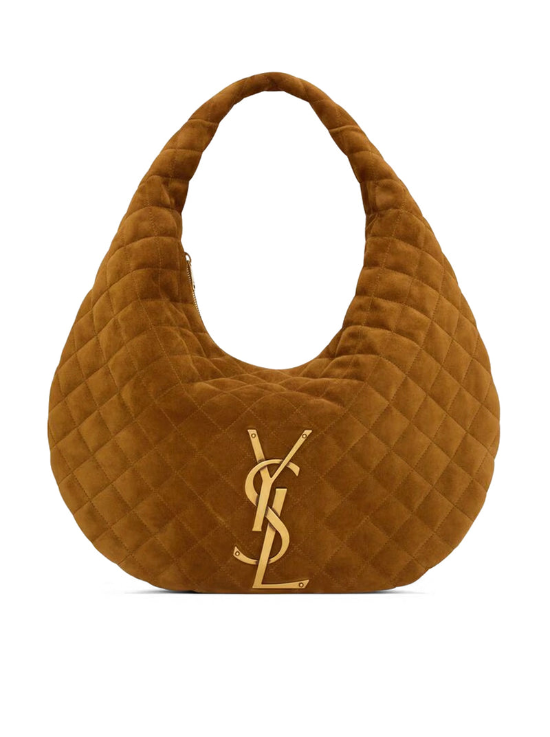 Saint Laurent Women Icare Quilted Suede Hobo Bag SAINT LAURENT
