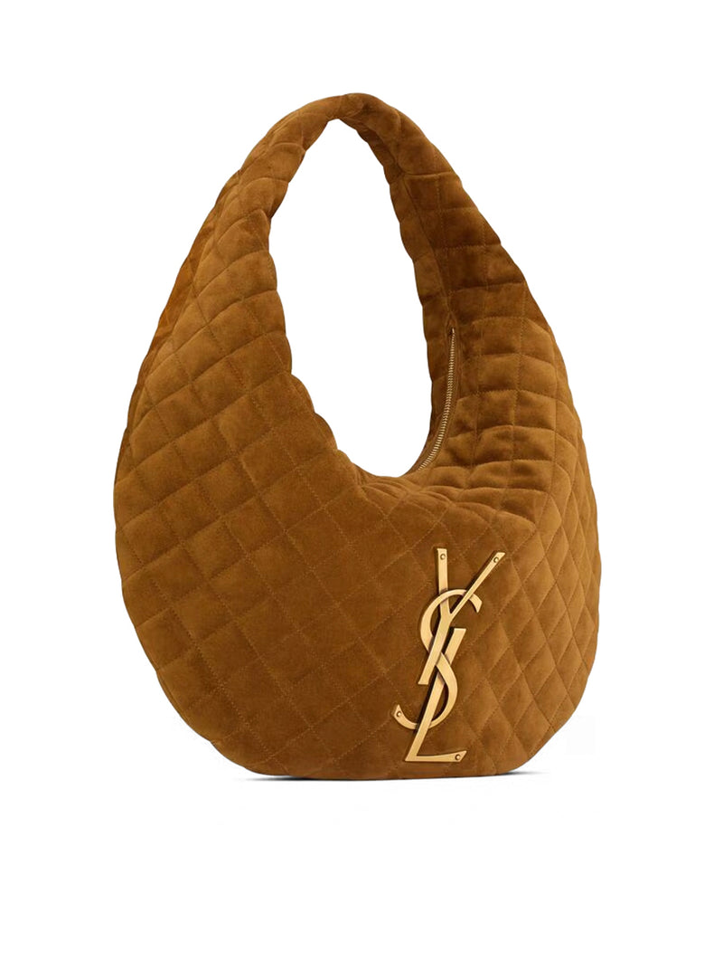 Saint Laurent Women Icare Quilted Suede Hobo Bag SAINT LAURENT