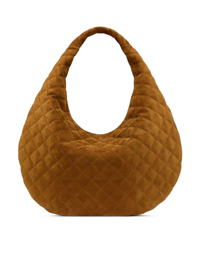 Saint Laurent Women Icare Quilted Suede Hobo Bag SAINT LAURENT