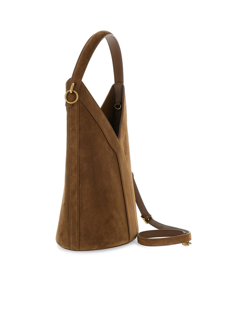 Saint Laurent Women Y Long Bucket Bag In Suede SAINT LAURENT