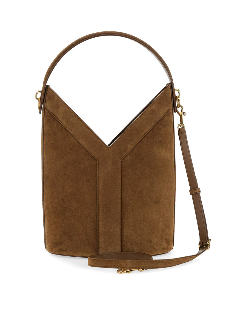 Saint Laurent Women Y Long Bucket Bag In Suede SAINT LAURENT
