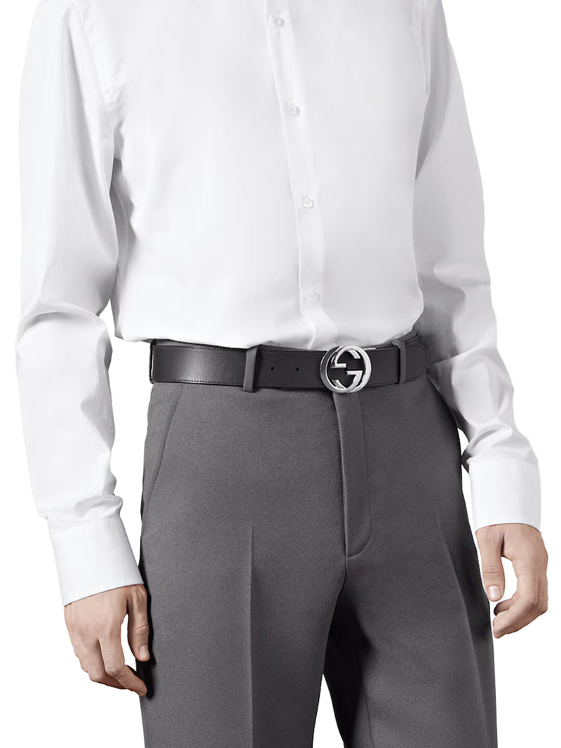 Gucci Men Reversible Belt With Gg Cross Buckle GUCCI