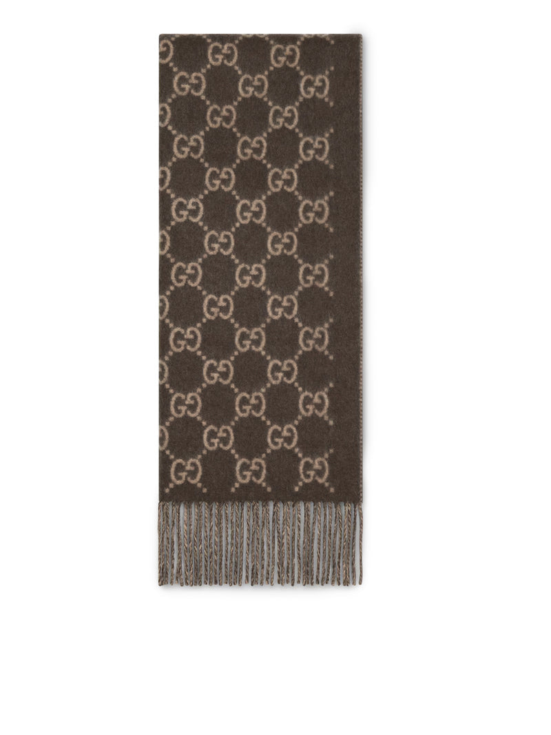 Gucci Men Gg Cashmere Scarf GUCCI