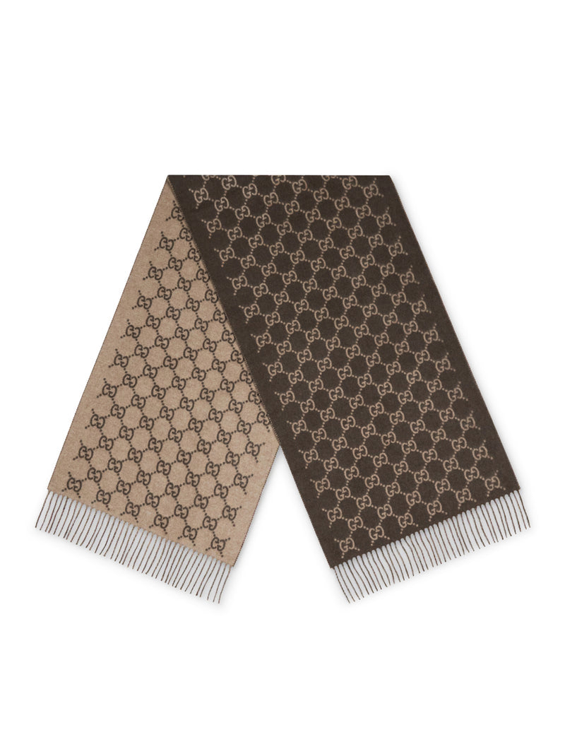 Gucci Men Gg Cashmere Scarf GUCCI