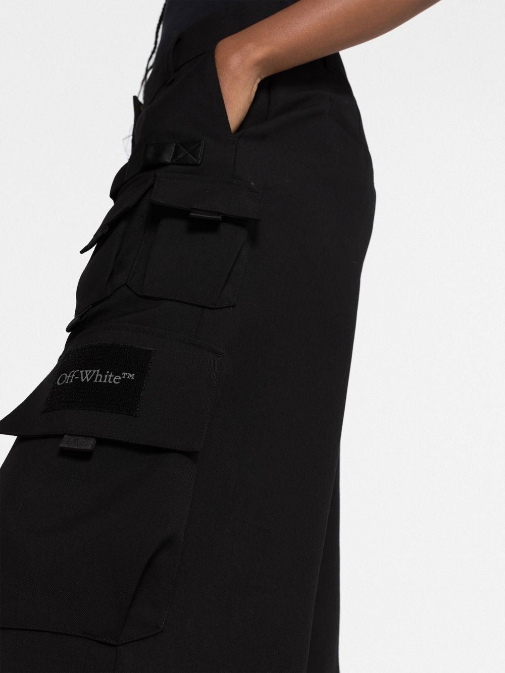 Off-White Women Black Cargo Pants OFF-WHITE