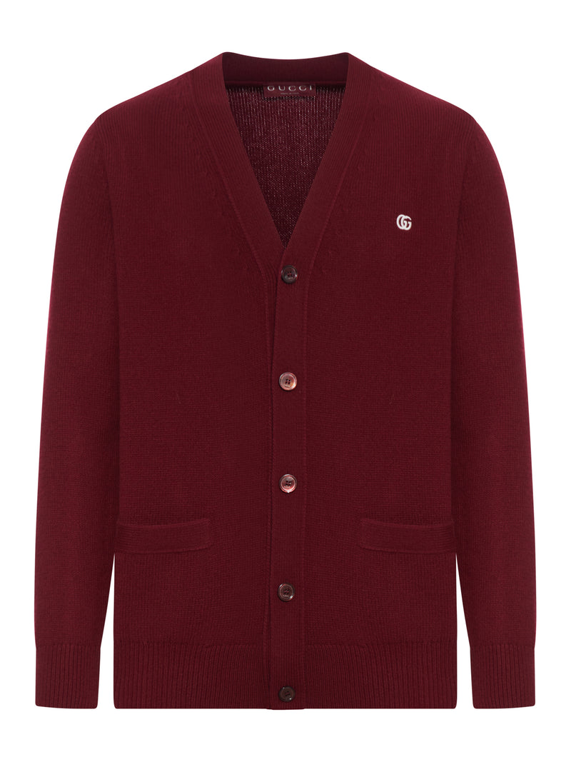 Gucci Men Cashmere Cardigan With Logo On The Chest GUCCI
