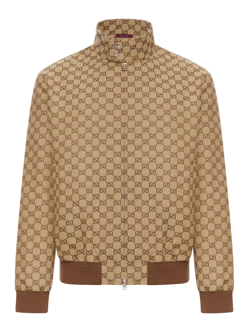 Gucci Men Gg Fabric Bomber Jacket GUCCI