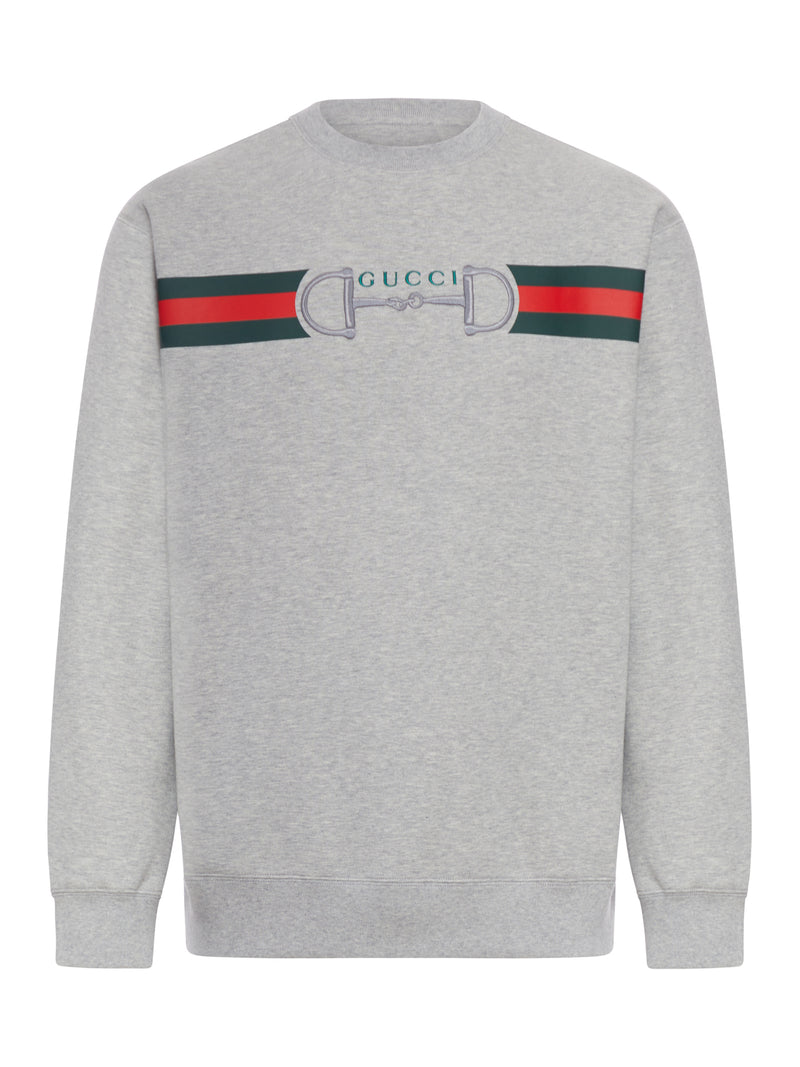 Gucci Men Cotton Jersey Sweatshirt With Printed Logo GUCCI