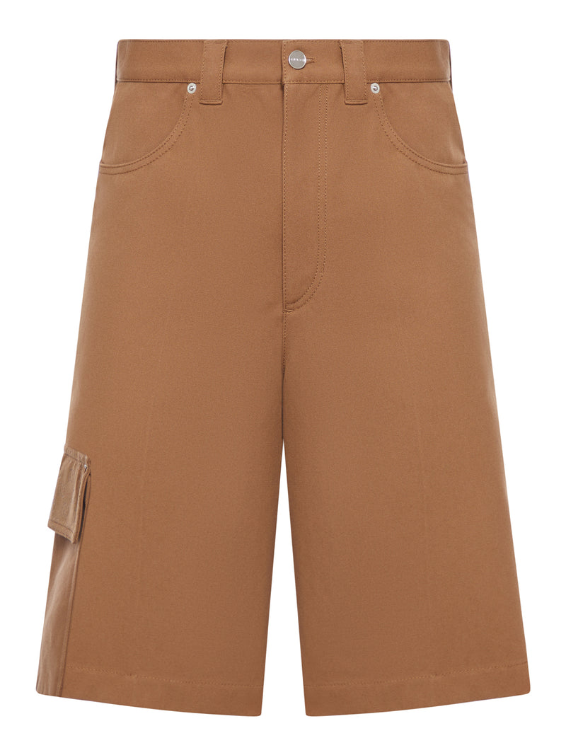 Gucci Men Heavy Cotton Canvas Cargo Bermuda Shorts GUCCI