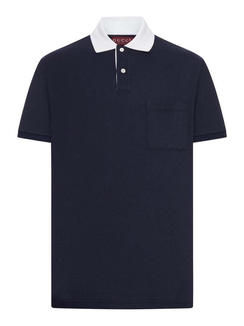 Gucci Men Stretch Cotton Piquet Polo GUCCI