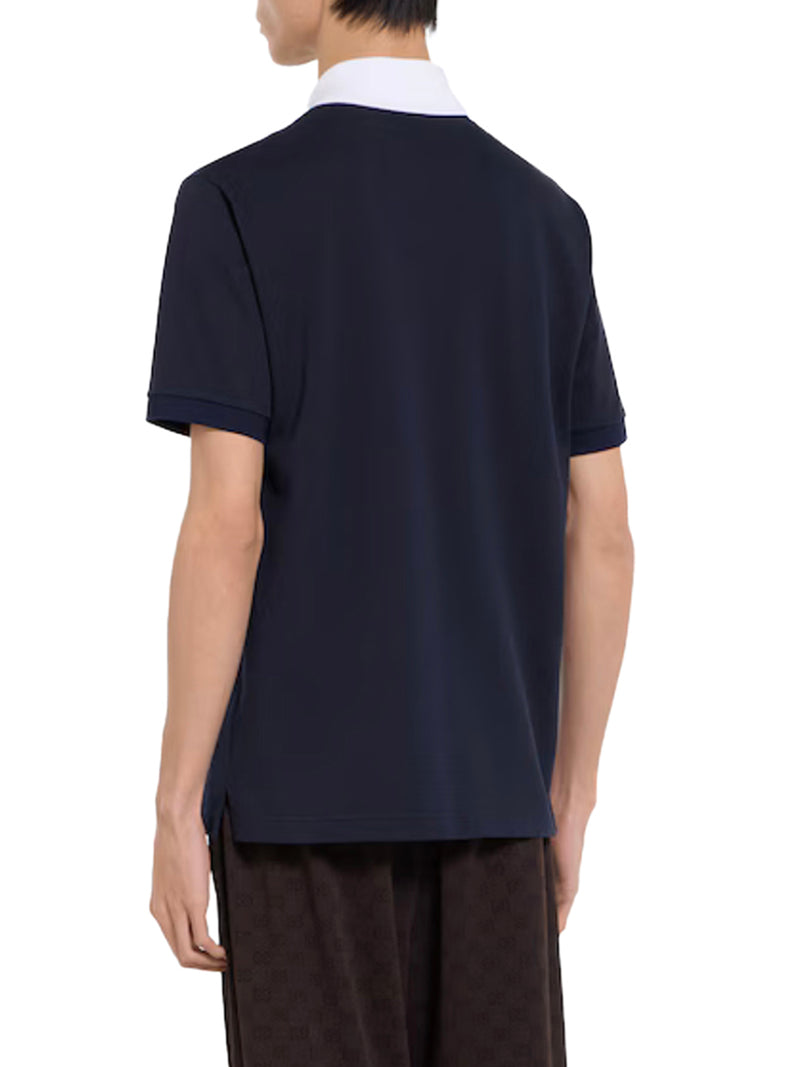 Gucci Men Stretch Cotton Piquet Polo GUCCI