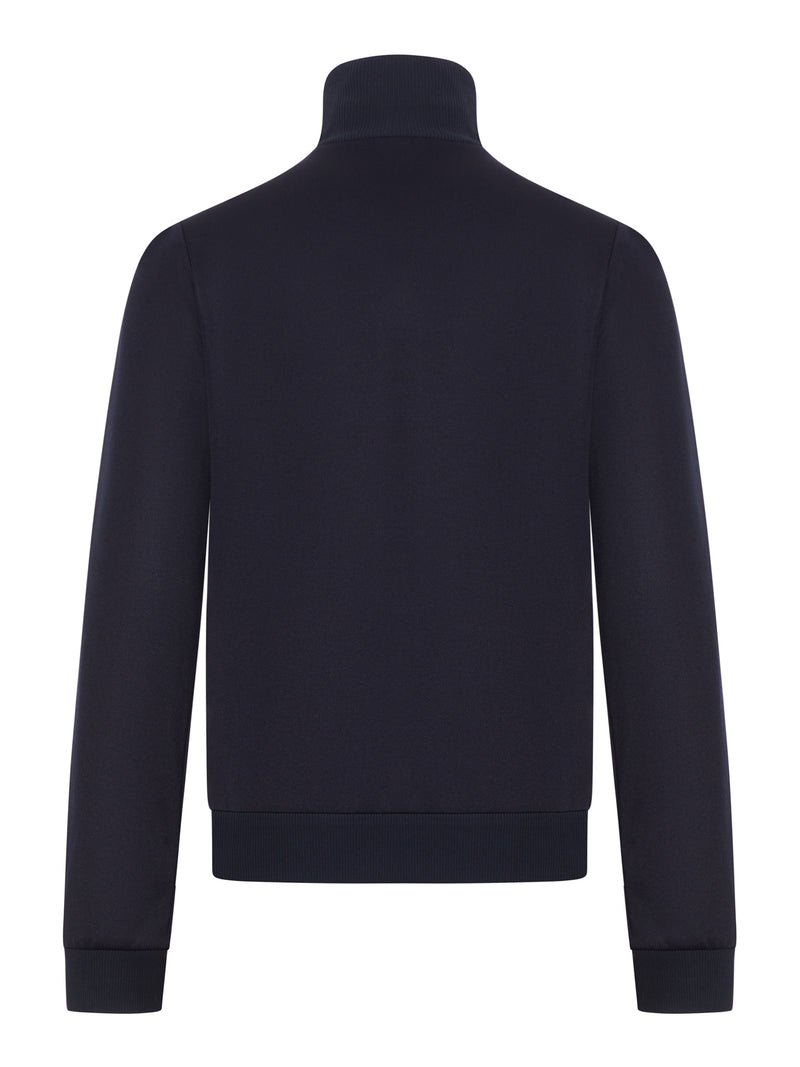 Gucci Men Technical Jersey Jacket With Zip And Web Tape GUCCI