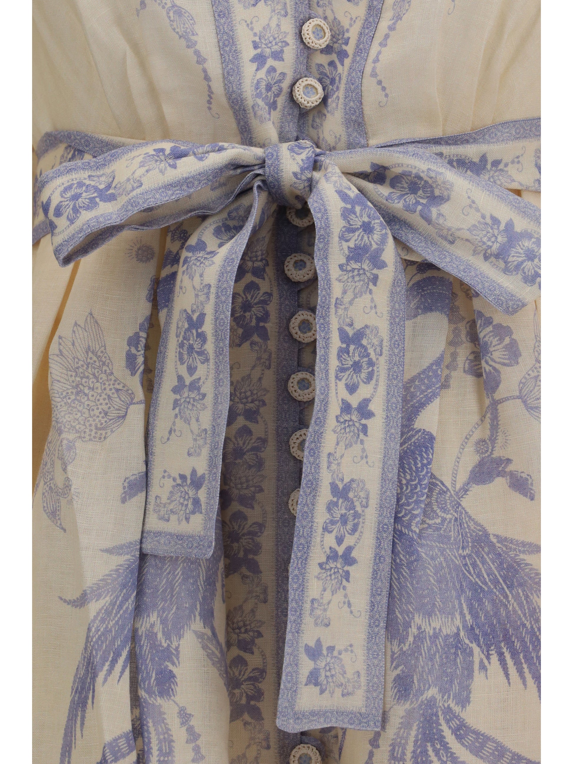 Zimmermann Women Indra Plunge Mini Dress ZIMMERMANN