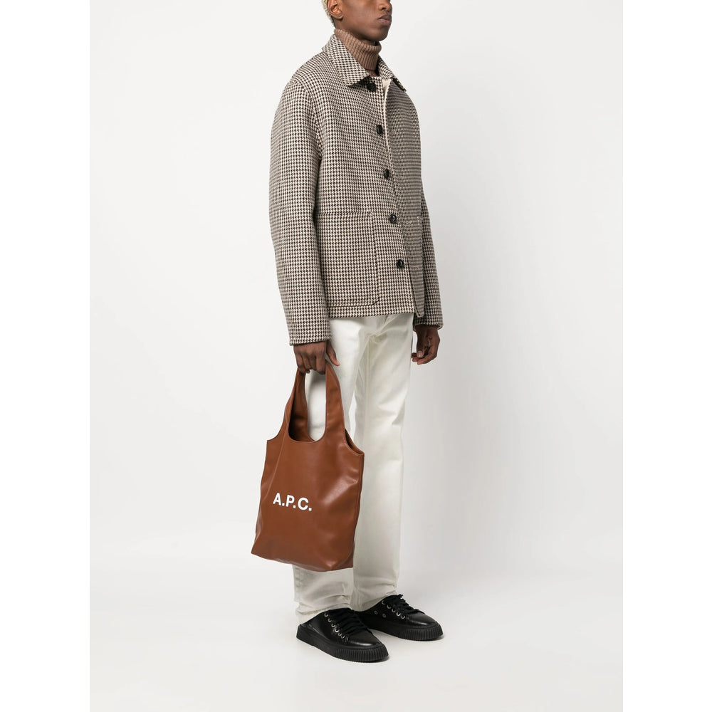 A.P.C. Brown Tote Bags Men A.P.C.