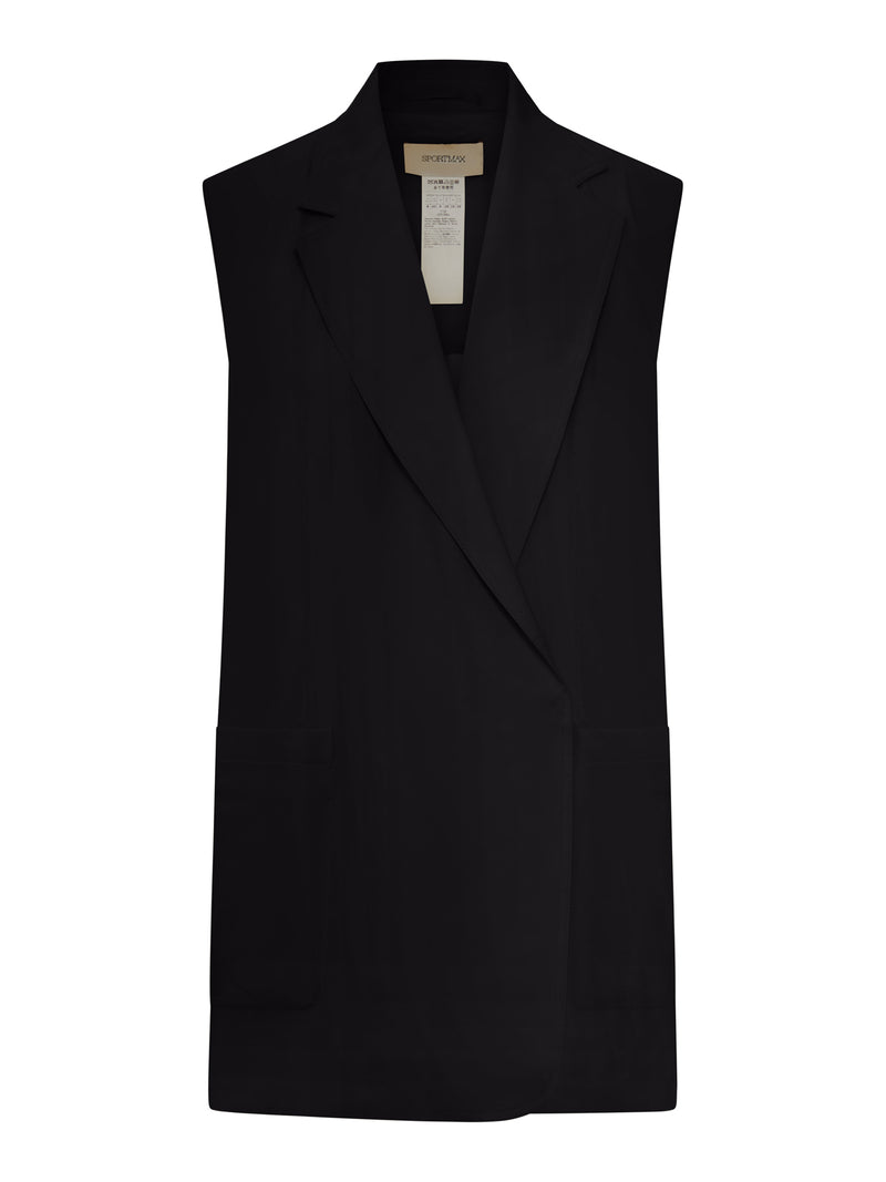 Sportmax Women Oversized Vest In Washed Viscose SPORTMAX