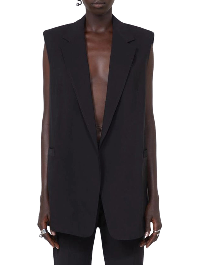 Sportmax Women Oversized Vest In Washed Viscose SPORTMAX