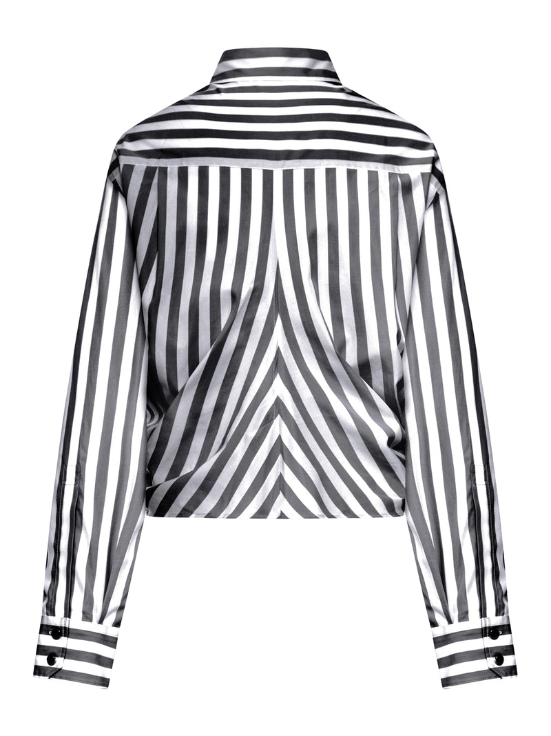 Sportmax Women Palmizi Cropped Cotton Shirt With Front Knot SPORTMAX