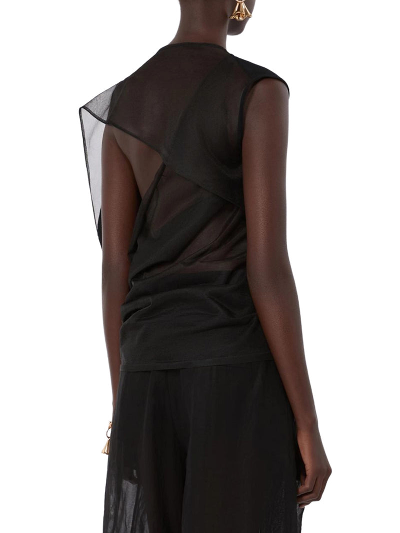 Sportmax Women Asymmetric Top In Stretch Fabric SPORTMAX