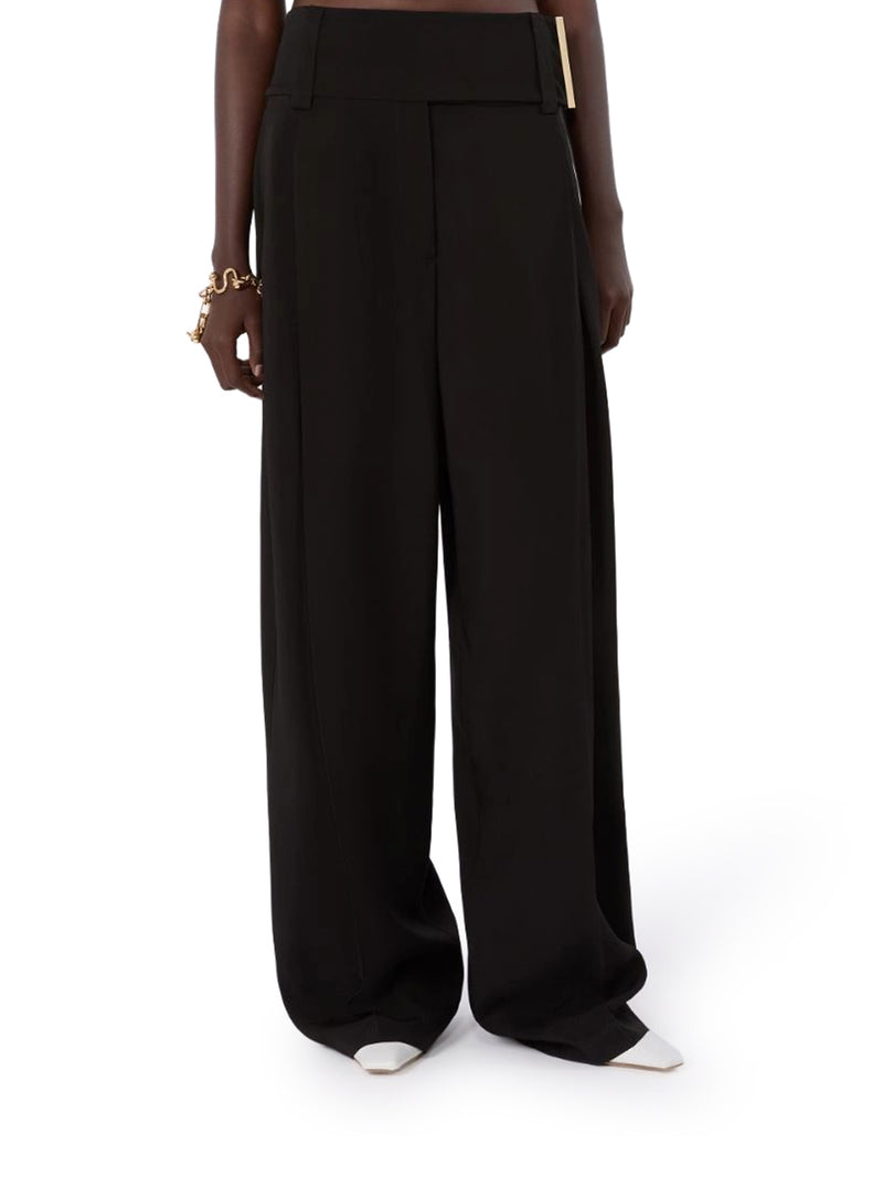 Sportmax Women Wide Satin Trousers SPORTMAX