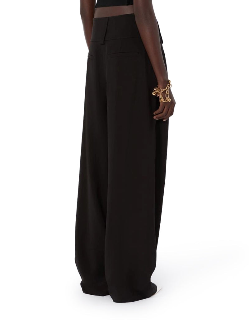 Sportmax Women Wide Satin Trousers SPORTMAX