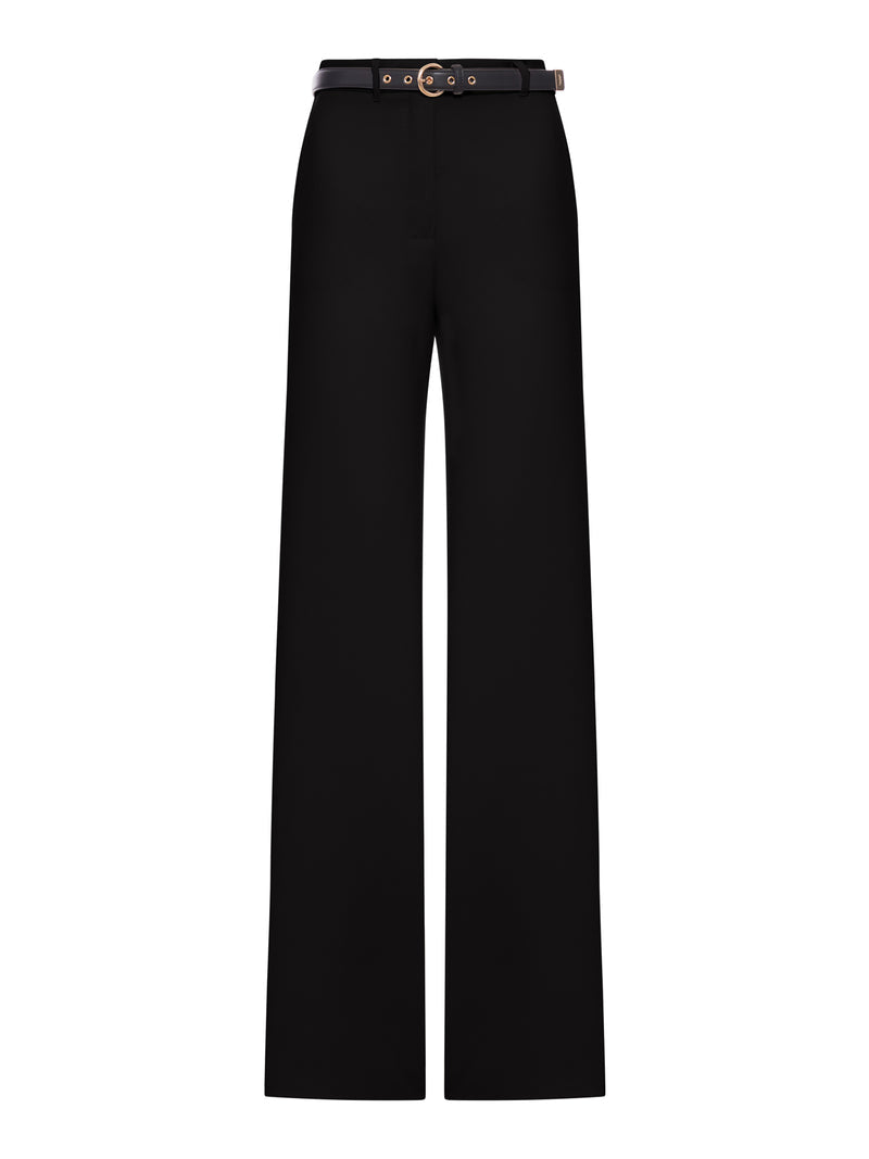 Max Mara Studio Women Wide Leg Cady Pants MAX MARA STUDIO