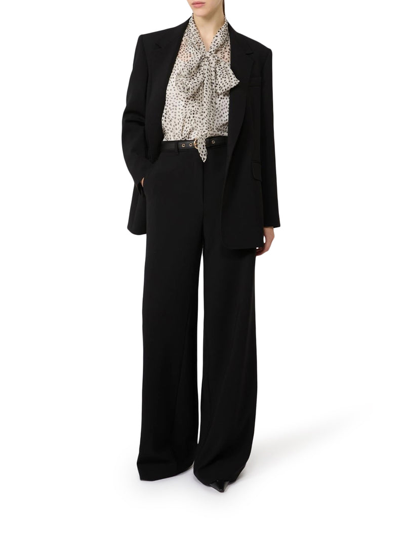 Max Mara Studio Women Wide Leg Cady Pants MAX MARA STUDIO