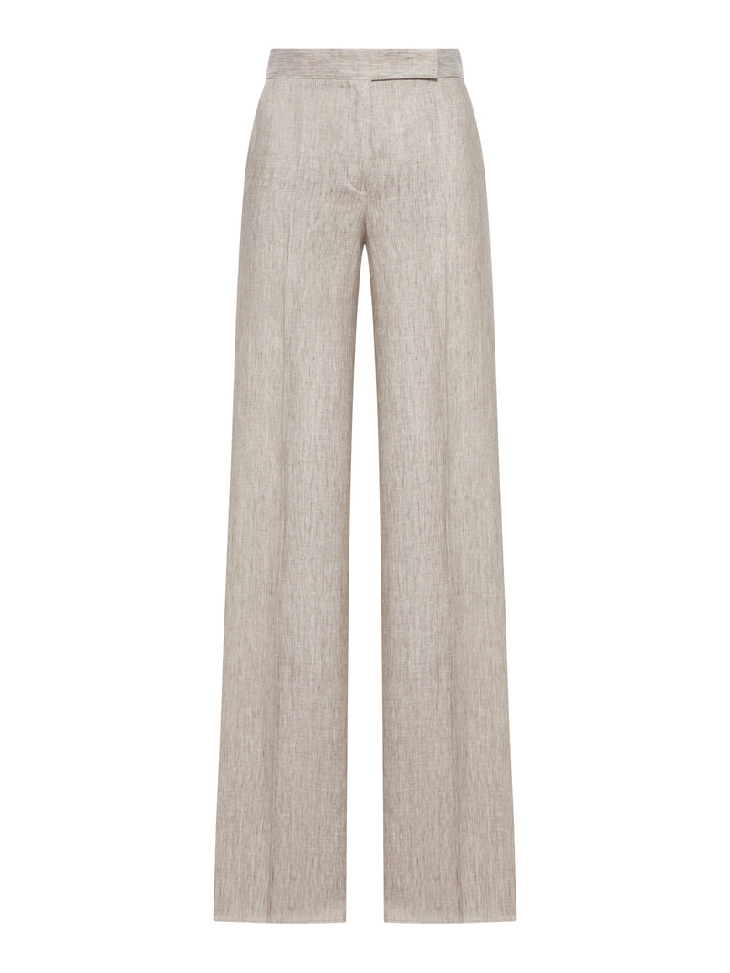 Max Mara Women Chevron Linen Batavia Trousers MAX MARA