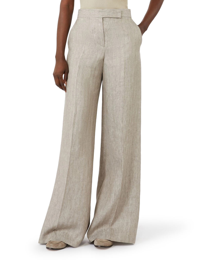 Max Mara Women Chevron Linen Batavia Trousers MAX MARA