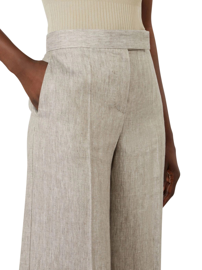 Max Mara Women Chevron Linen Batavia Trousers MAX MARA
