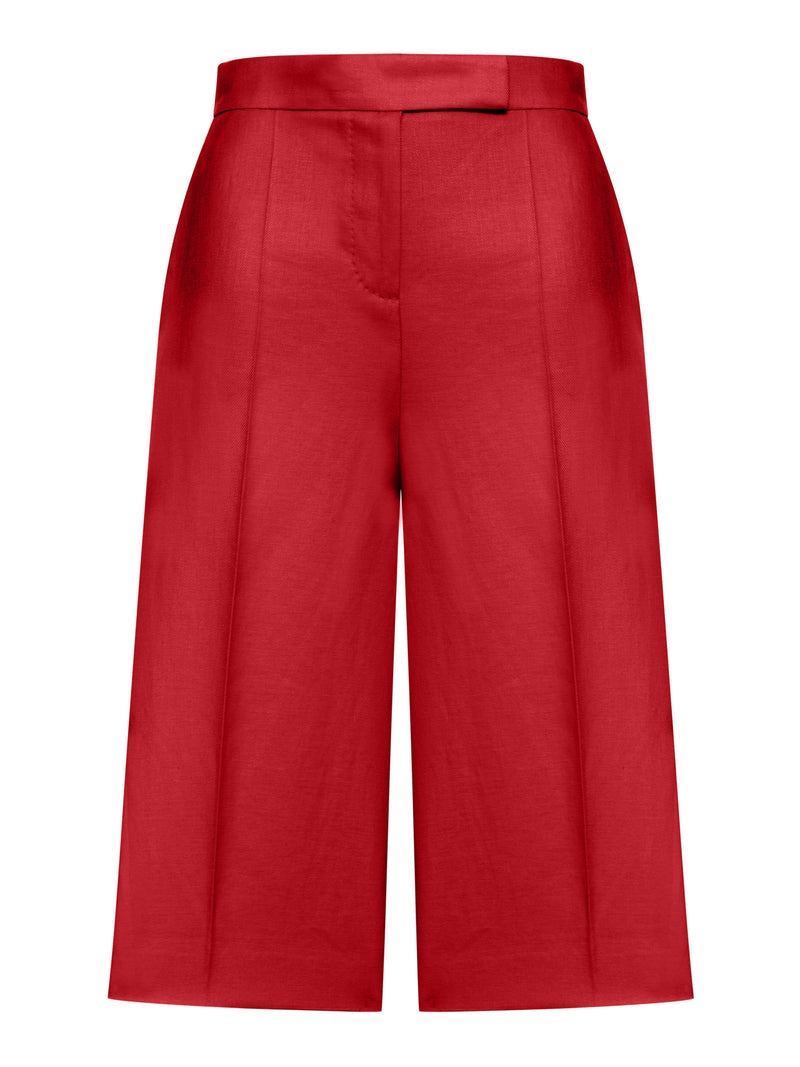 Max Mara Women Kaki Linen Bermuda Shorts MAX MARA