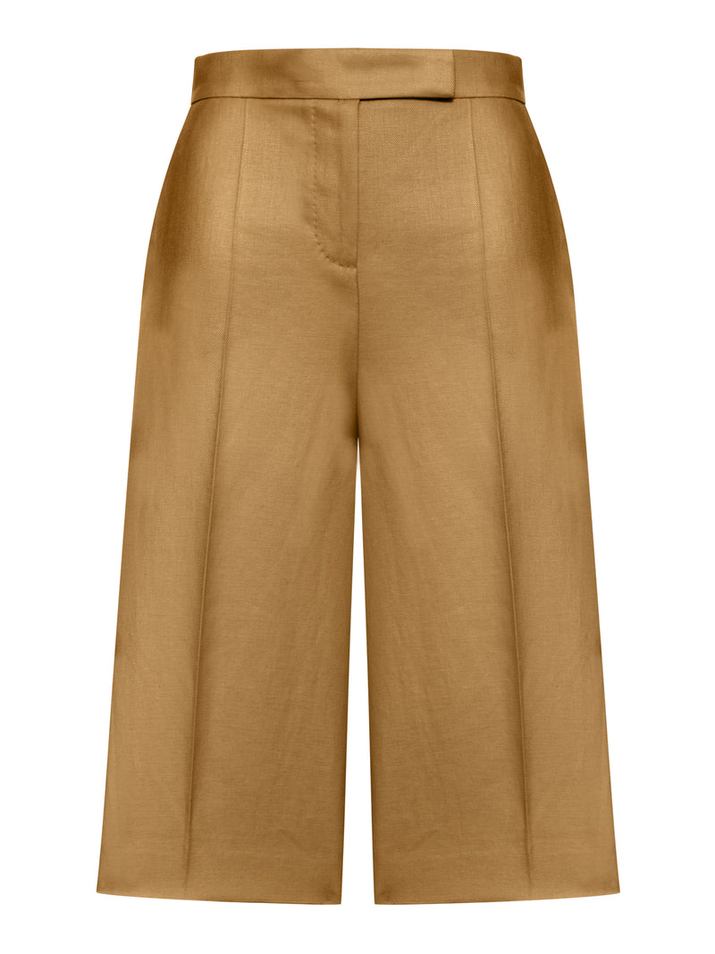 Max Mara Women Kaki Linen Bermuda Shorts MAX MARA