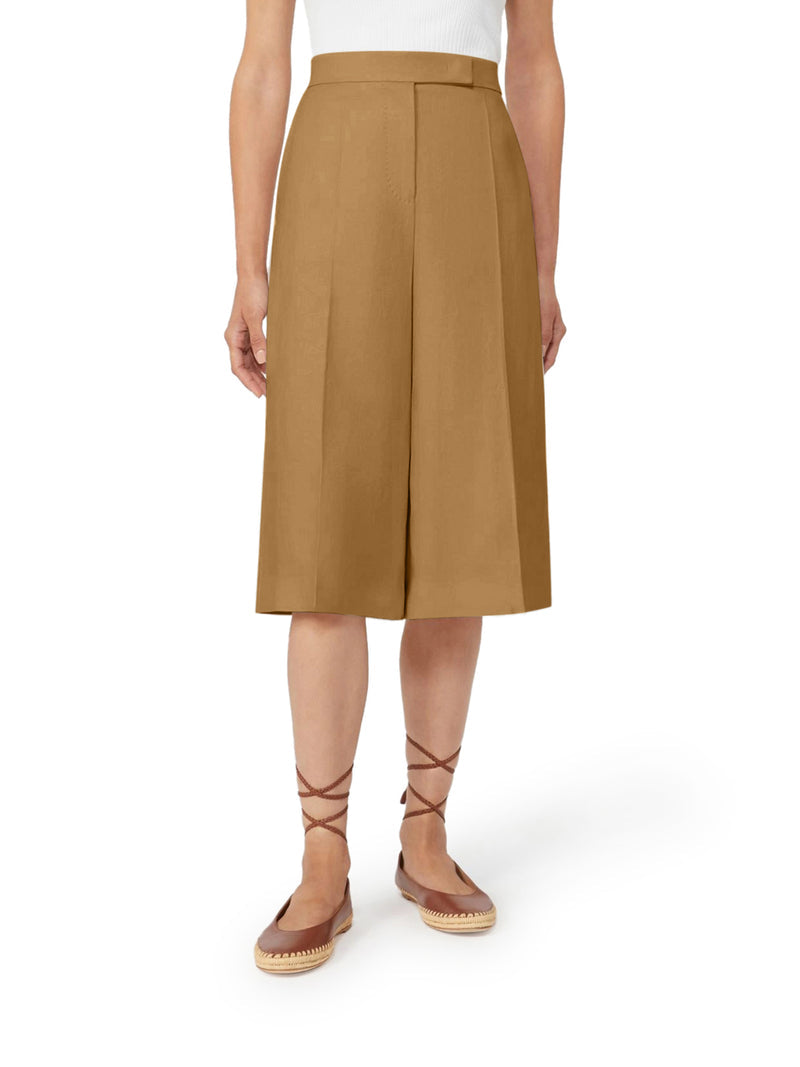 Max Mara Women Kaki Linen Bermuda Shorts MAX MARA