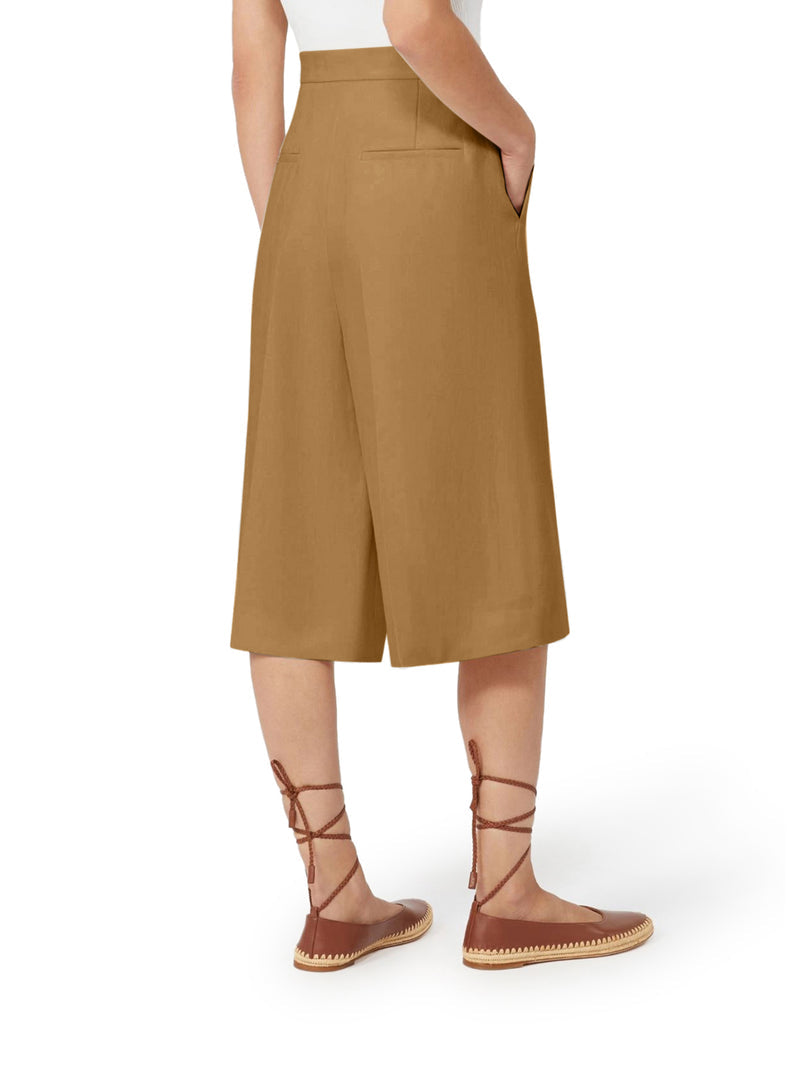 Max Mara Women Kaki Linen Bermuda Shorts MAX MARA