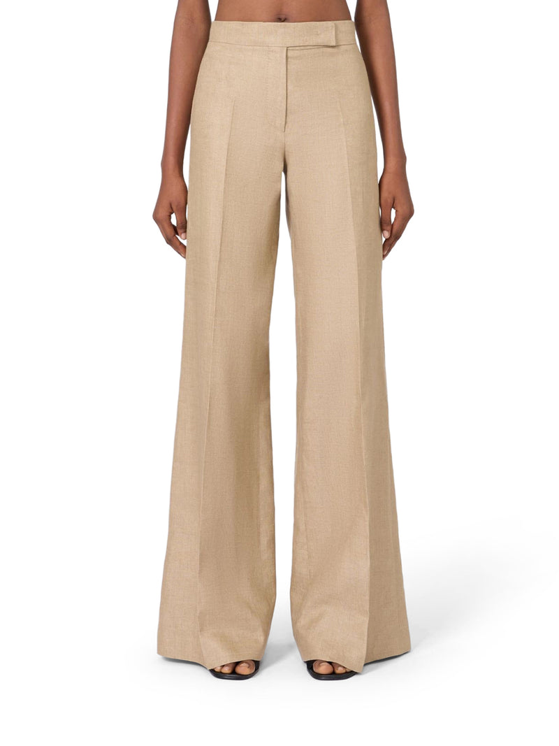 Max Mara Women Regular Fit Trousers In Linen Natté MAX MARA