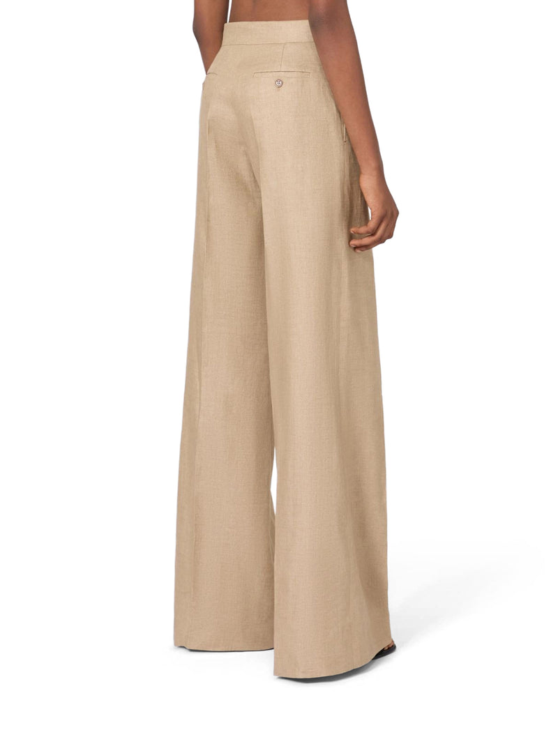 Max Mara Women Regular Fit Trousers In Linen Natté MAX MARA