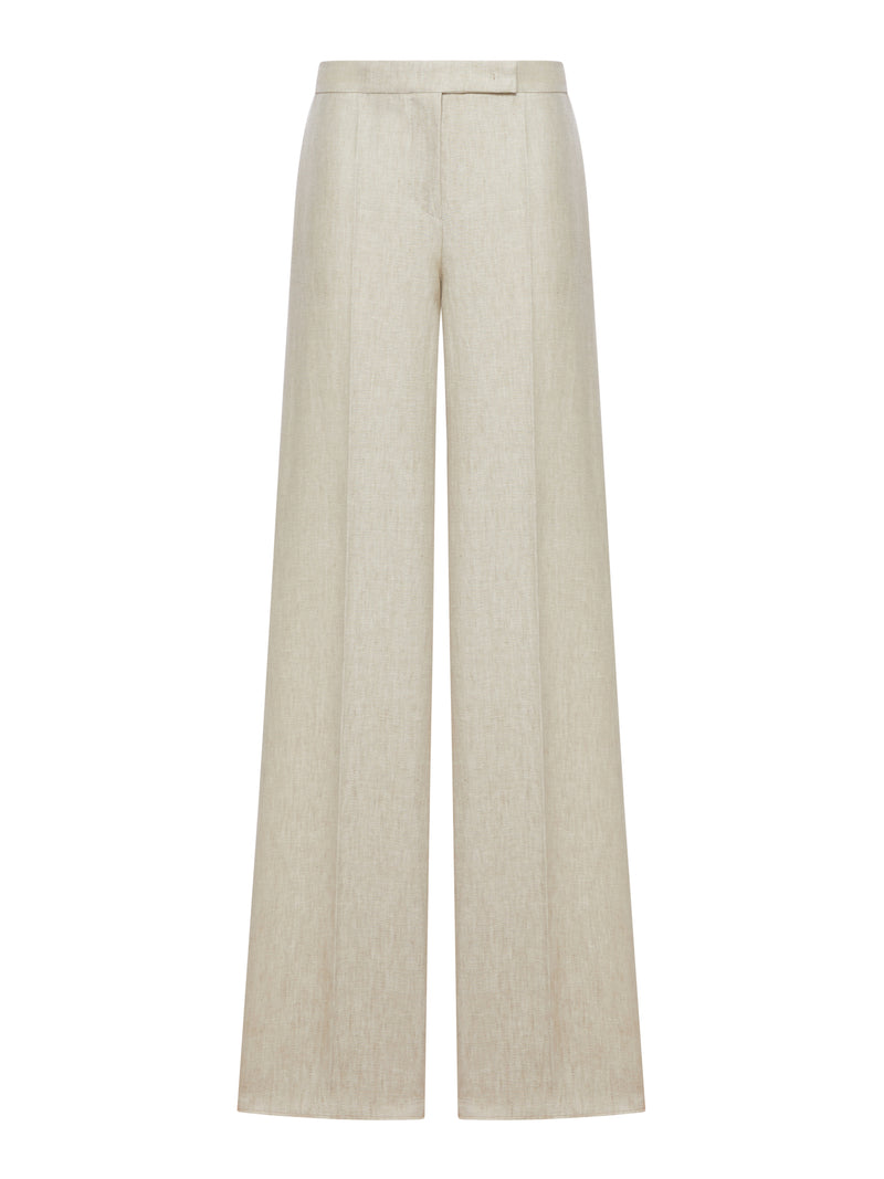 Max Mara Women Wide Linen Drill Trousers MAX MARA