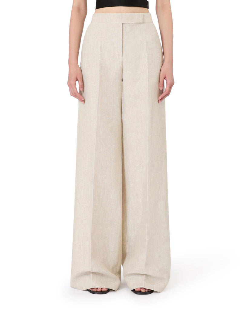 Max Mara Women Wide Linen Drill Trousers MAX MARA