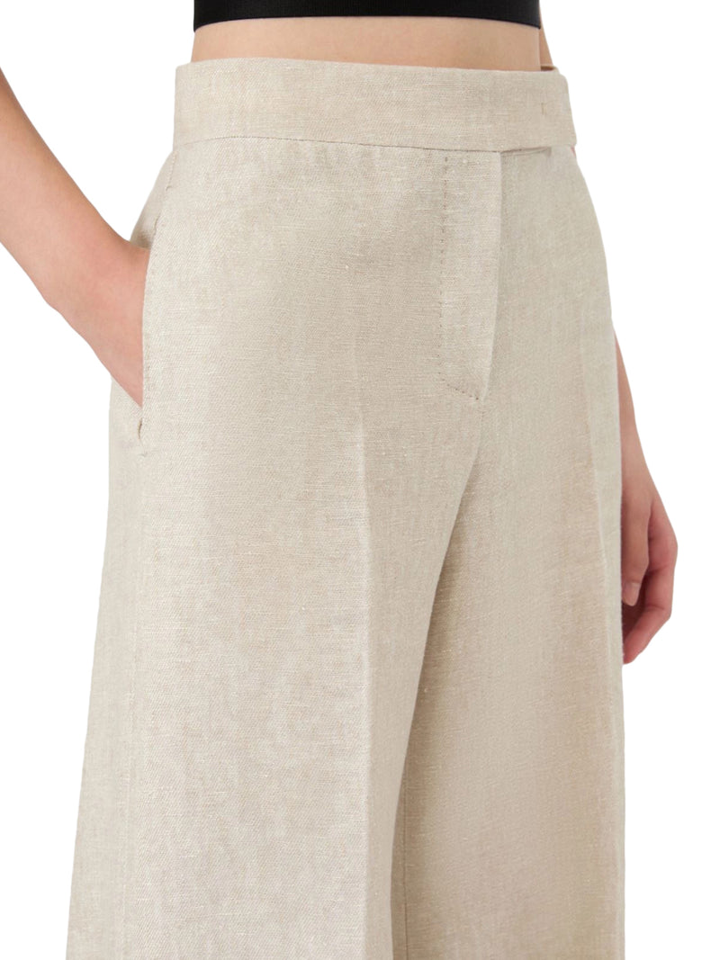 Max Mara Women Wide Linen Drill Trousers MAX MARA