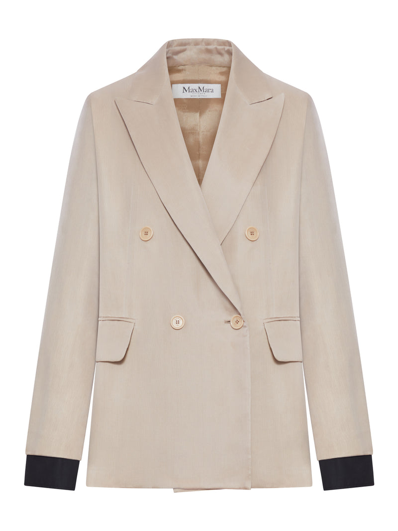 Max Mara Women Over Blazer In Linen Canvas And Organza MAX MARA
