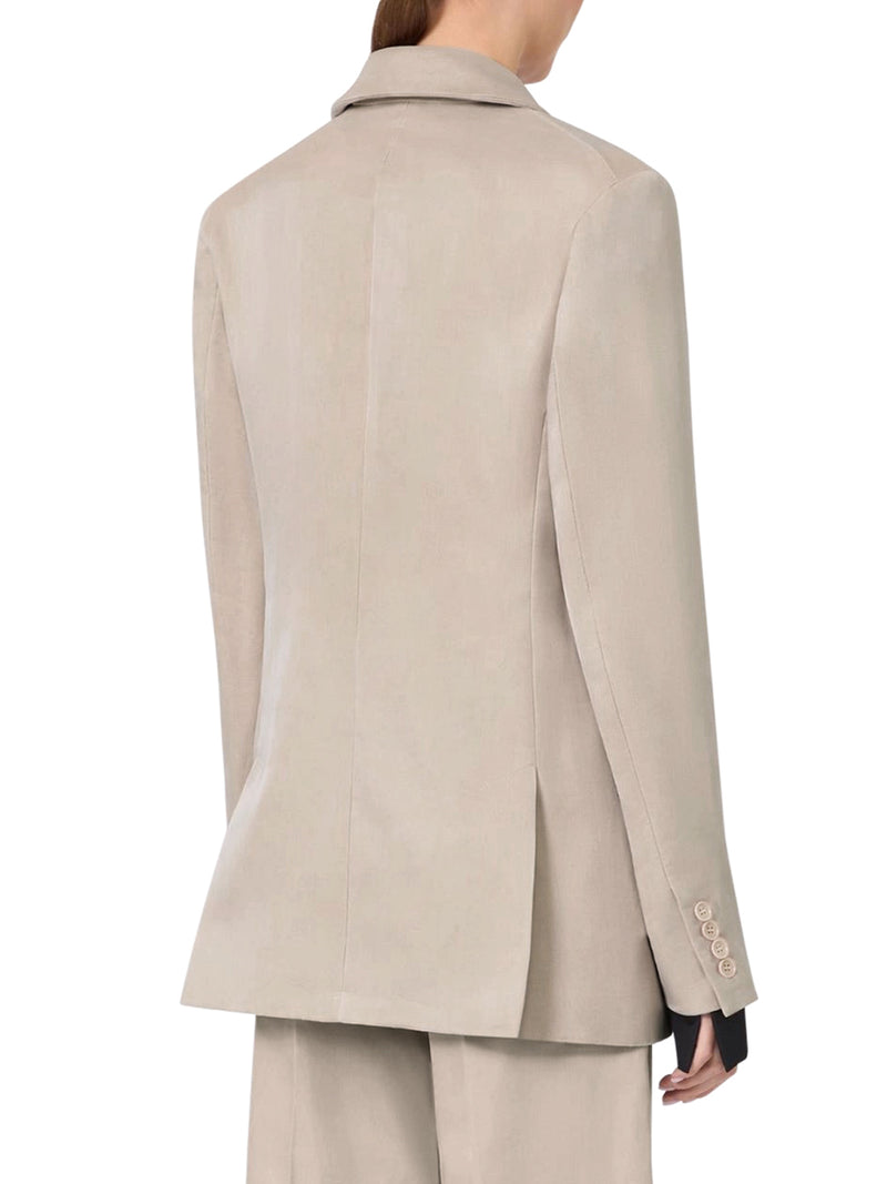Max Mara Women Over Blazer In Linen Canvas And Organza MAX MARA
