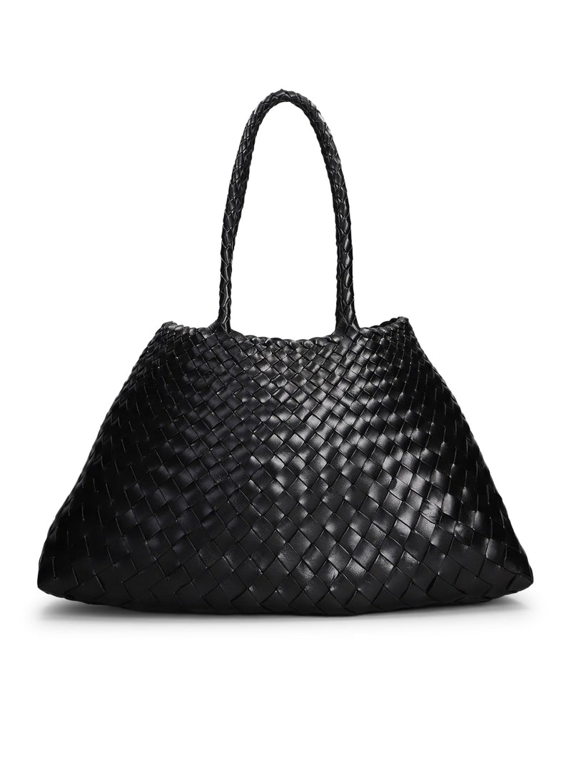 Dragon Diffusion Women Santa Croce Big Bag In Black Woven Leather DRAGON DIFFUSION