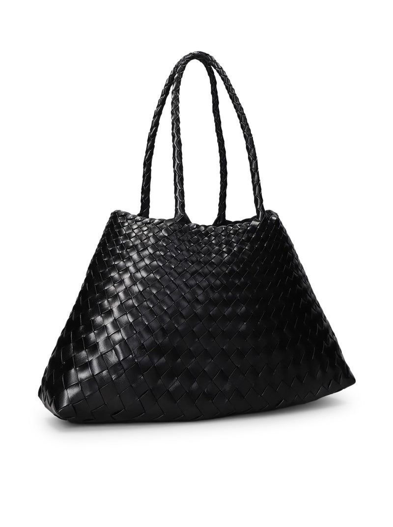 Dragon Diffusion Women Santa Croce Big Bag In Black Woven Leather DRAGON DIFFUSION