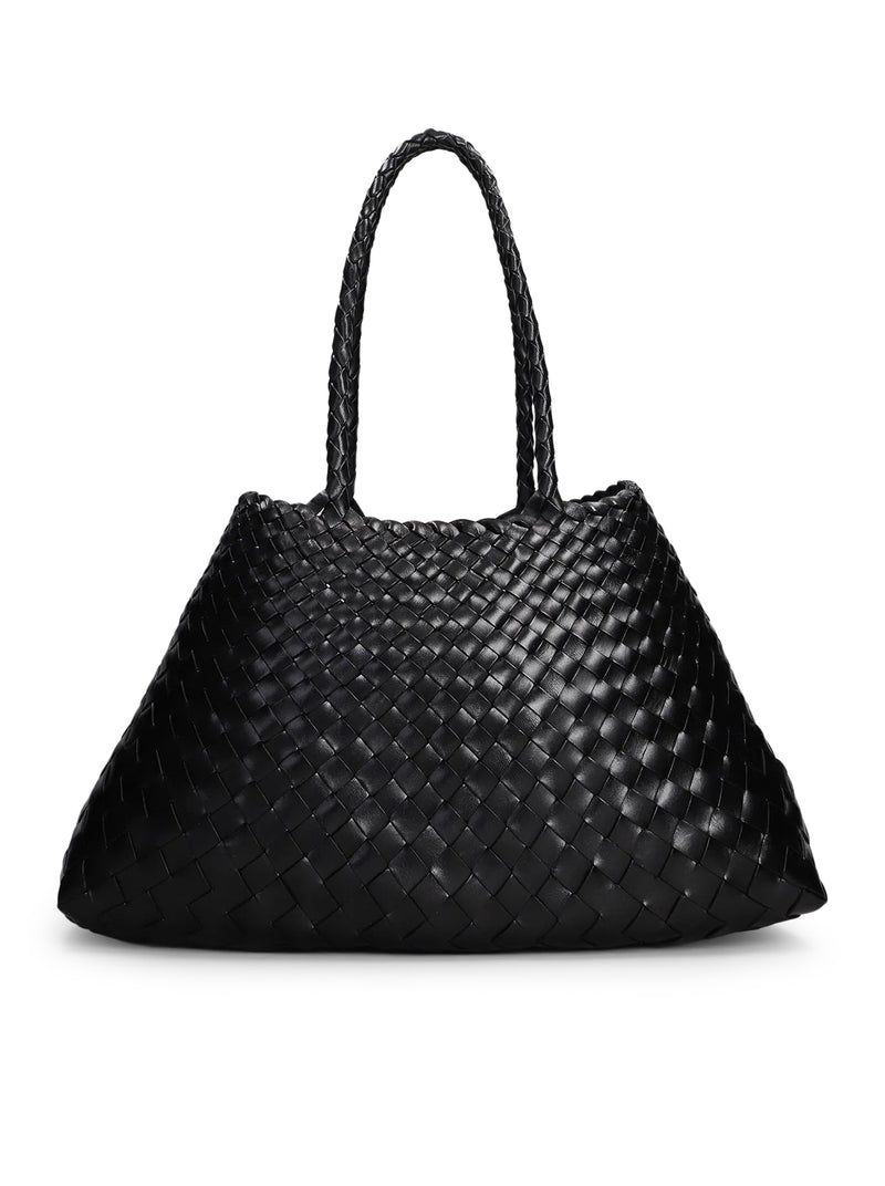 Dragon Diffusion Women Santa Croce Big Bag In Black Woven Leather DRAGON DIFFUSION