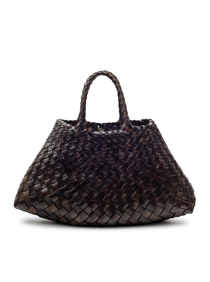 Dragon Diffusion Women Santa Croce Small Brown Leather Bag DRAGON DIFFUSION
