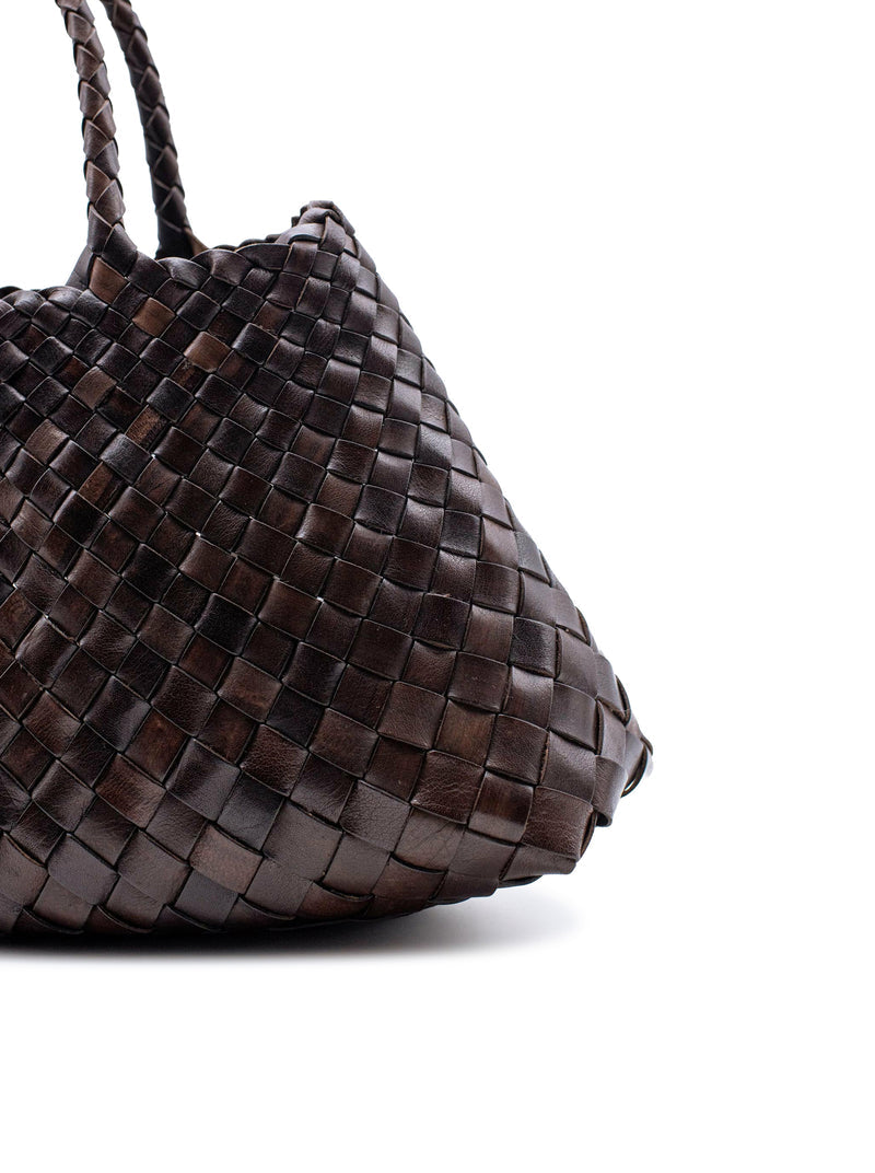 Dragon Diffusion Women Santa Croce Small Brown Leather Bag DRAGON DIFFUSION