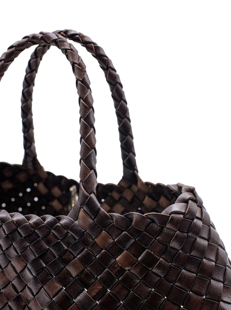 Dragon Diffusion Women Santa Croce Small Brown Leather Bag DRAGON DIFFUSION